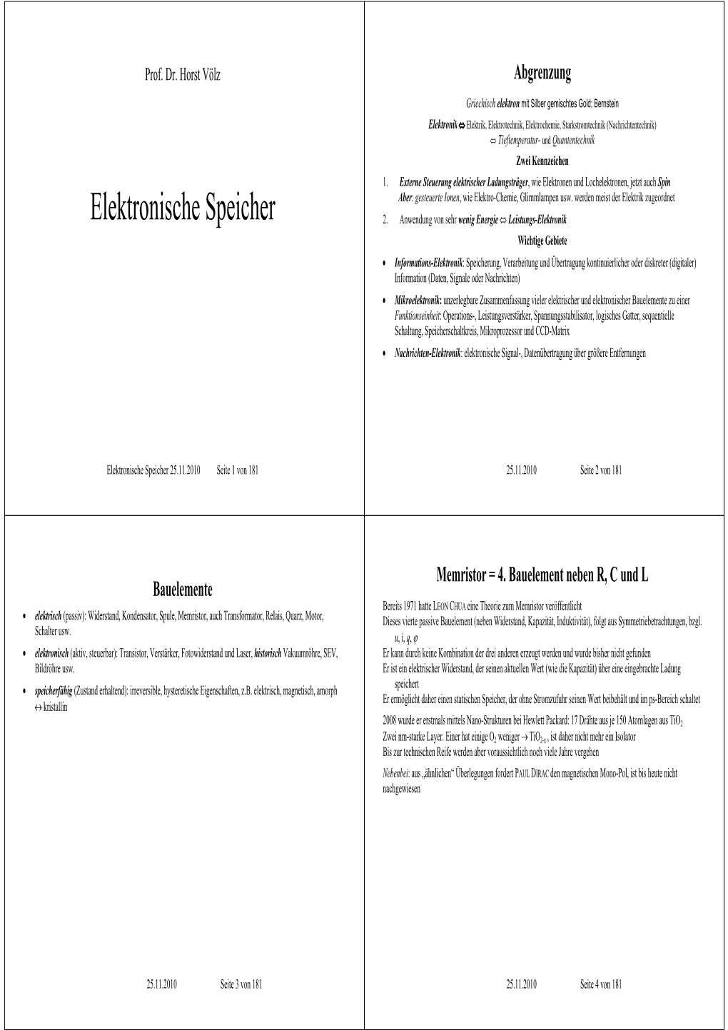 Elektronische Speicher 2