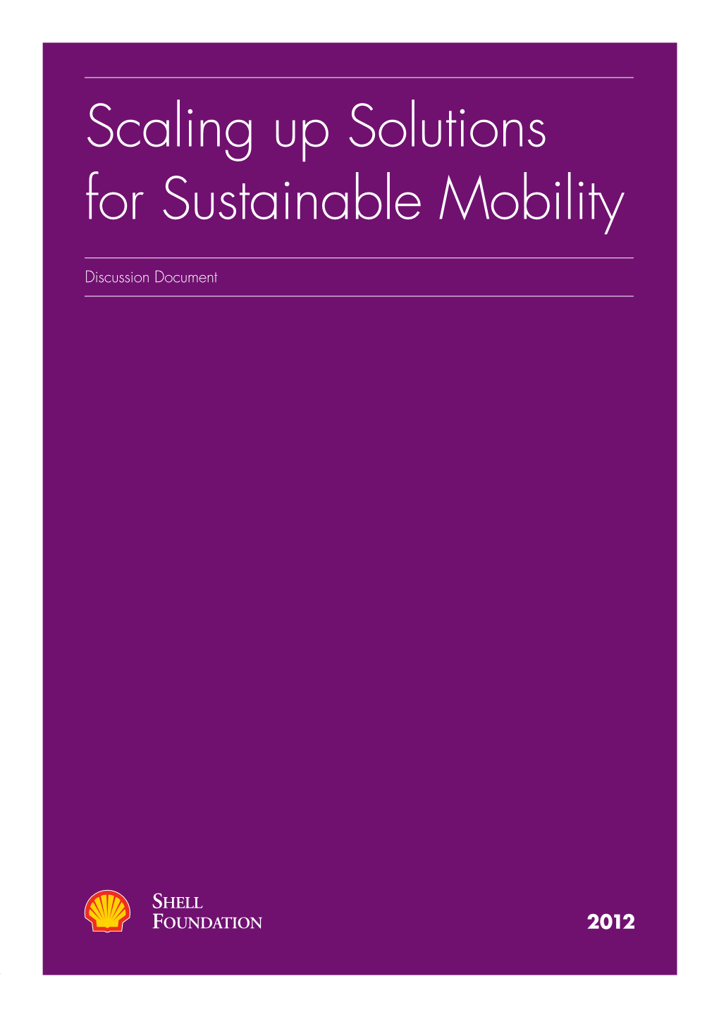 Scaling up Solutions for Sustainable Mobility