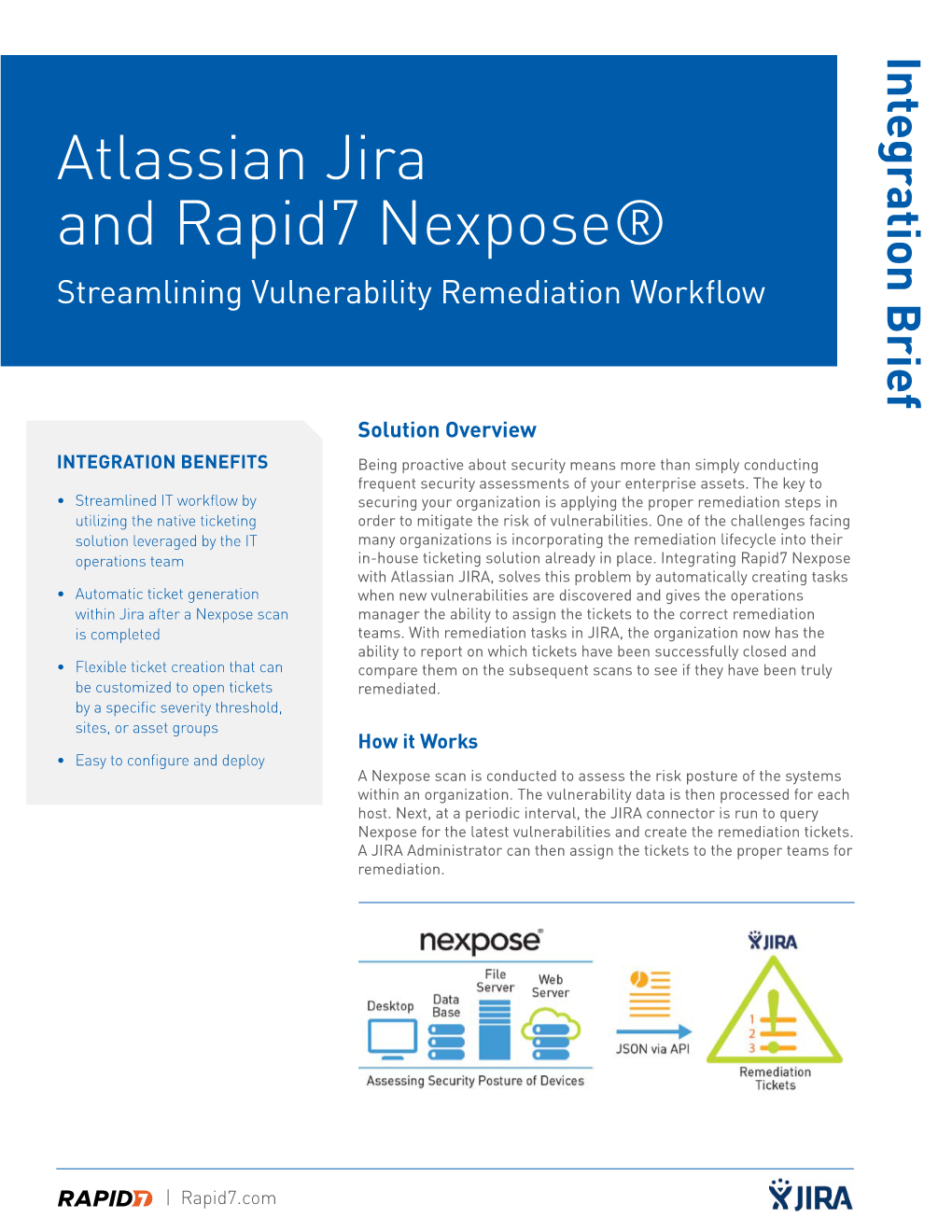 Atlassian Jira and Rapid7 Nexpose® Streamlining Vulnerability Remediation Workflow