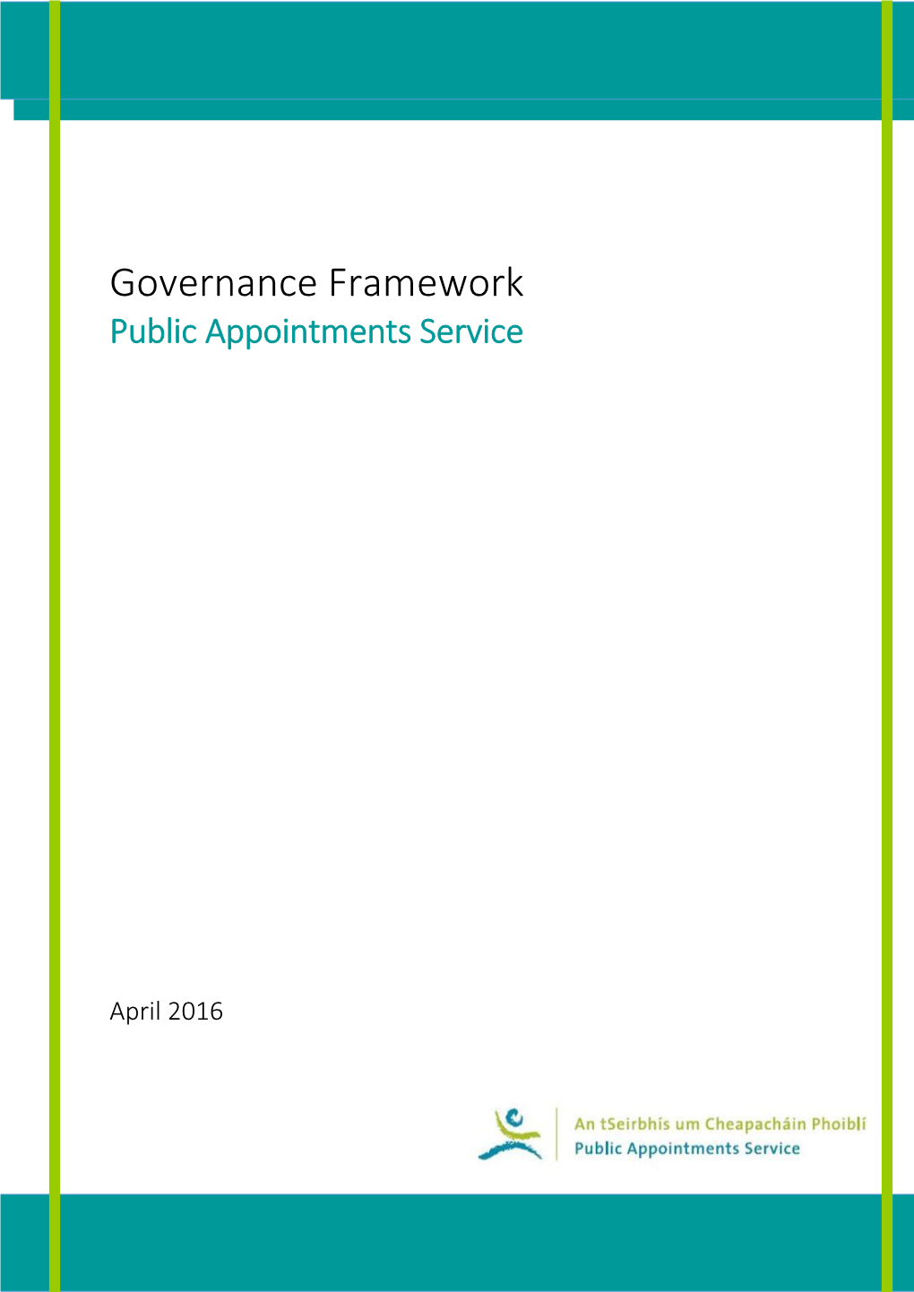 Governance Framework Public Appointments Service