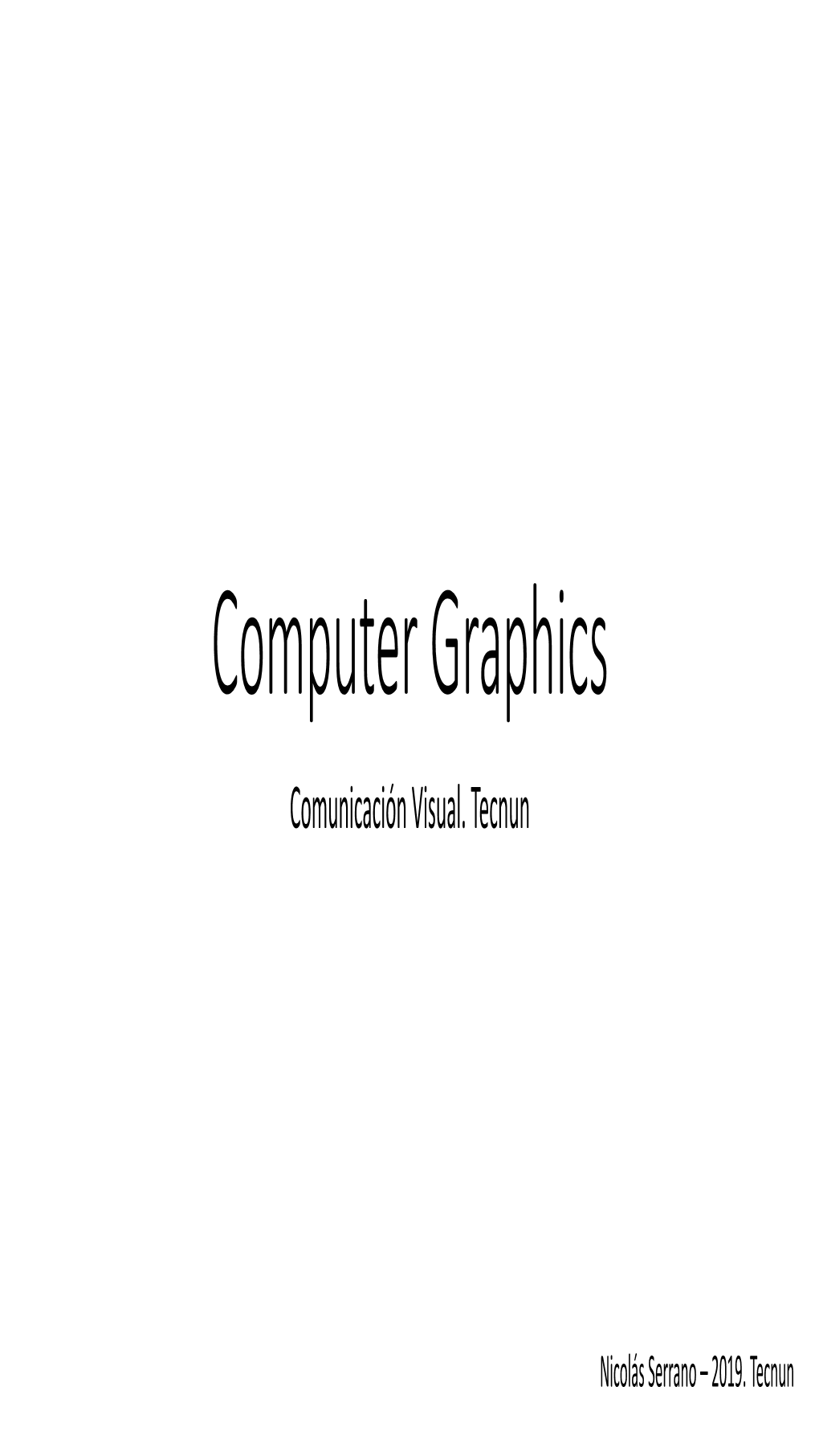 Computer Graphics Comunicación Visual