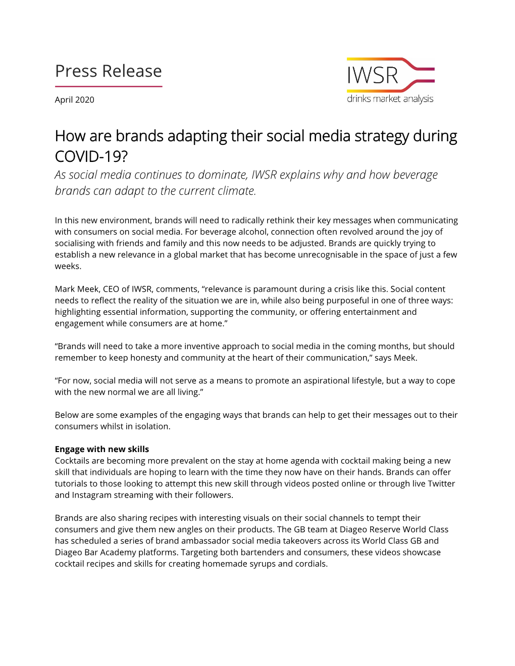 How Are Brands Adapting Their Social Media Strategy During COVID-19?
