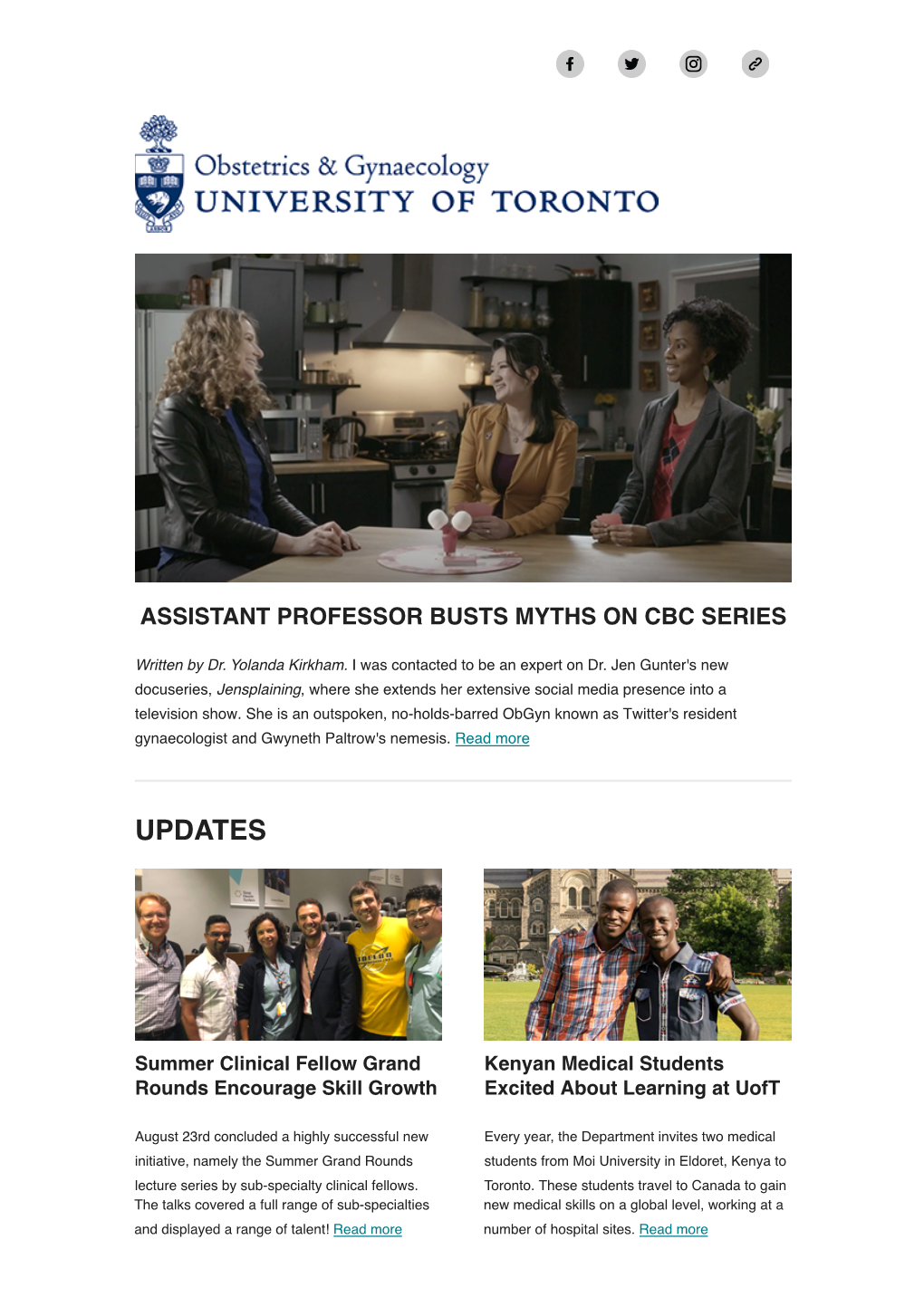 September Newsletter | Assistant Professor Busts Myths on CBC Series