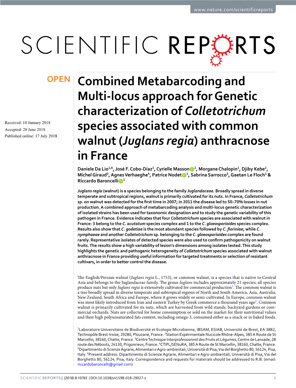 Combined Metabarcoding and Multi-Locus Approach for Genetic