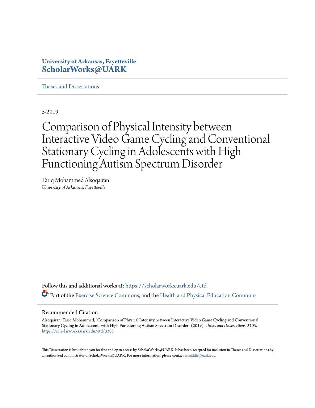 Comparison of Physical Intensity Between Interactive Video Game Cycling and Conventional Stationary Cycling in Adolescents With