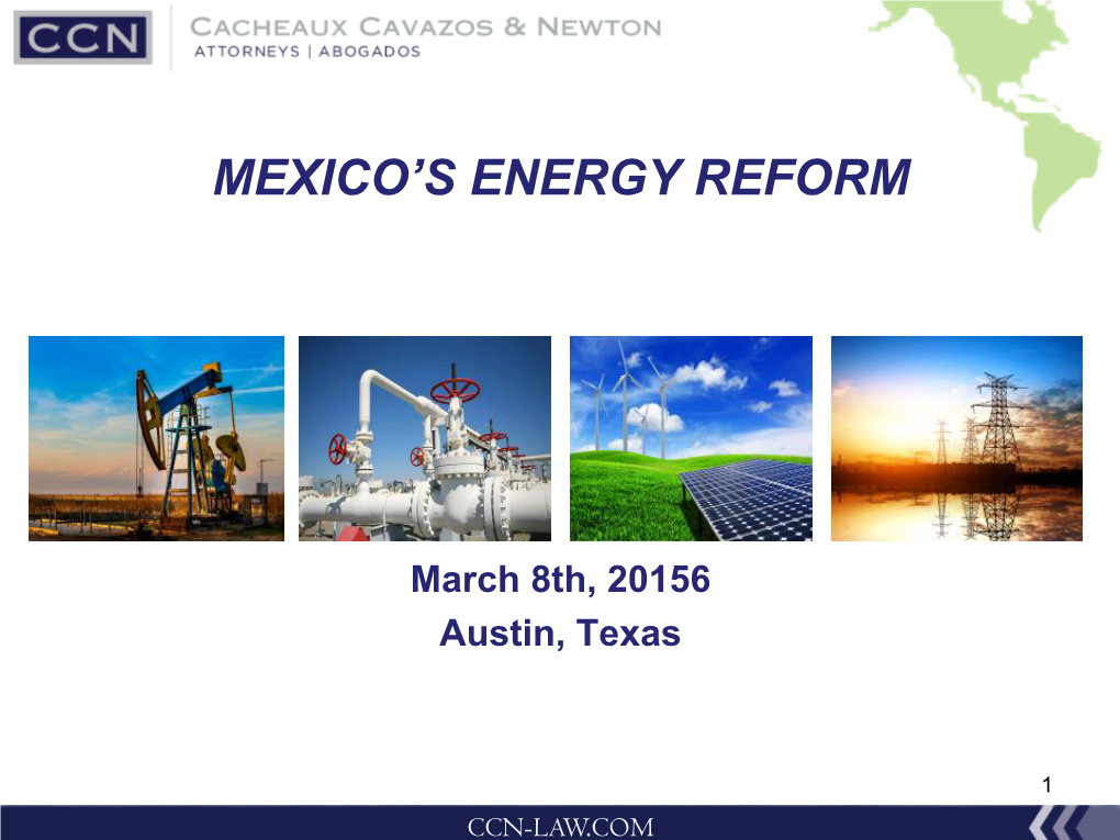 Mexico's Energy Reform