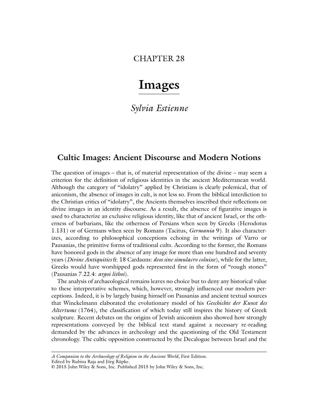 Archaeology of Religion in the Ancient World (Rupke and Raja, 2106)