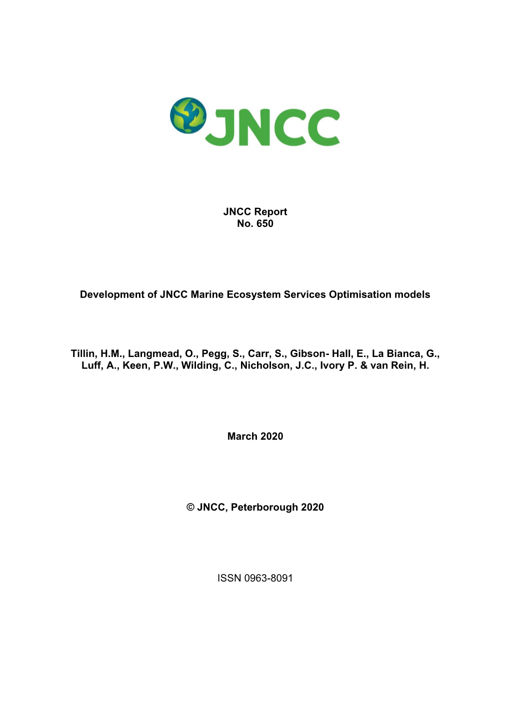 JNCC Report No. 650