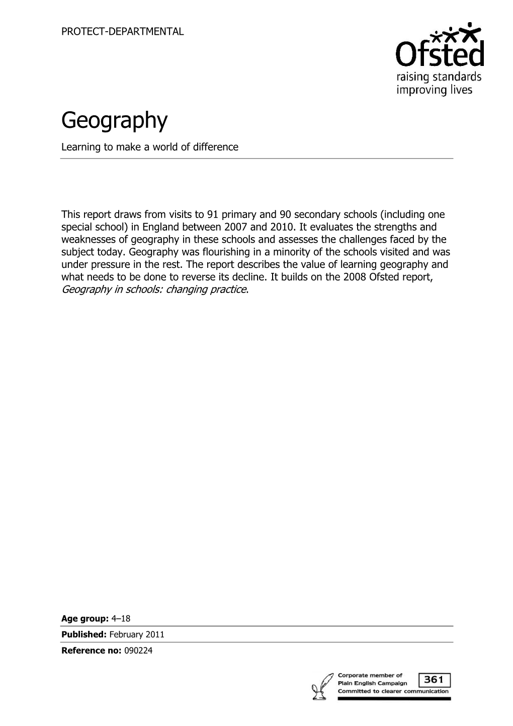 The Geography Curriculum
