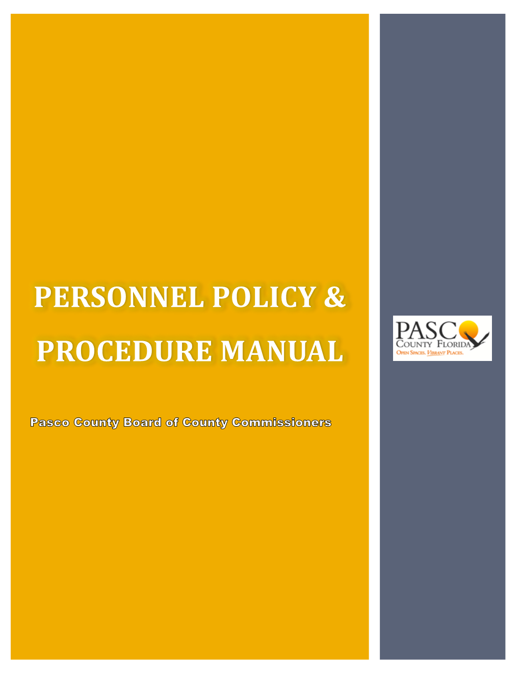 Personnel Policy & Procedure Manual