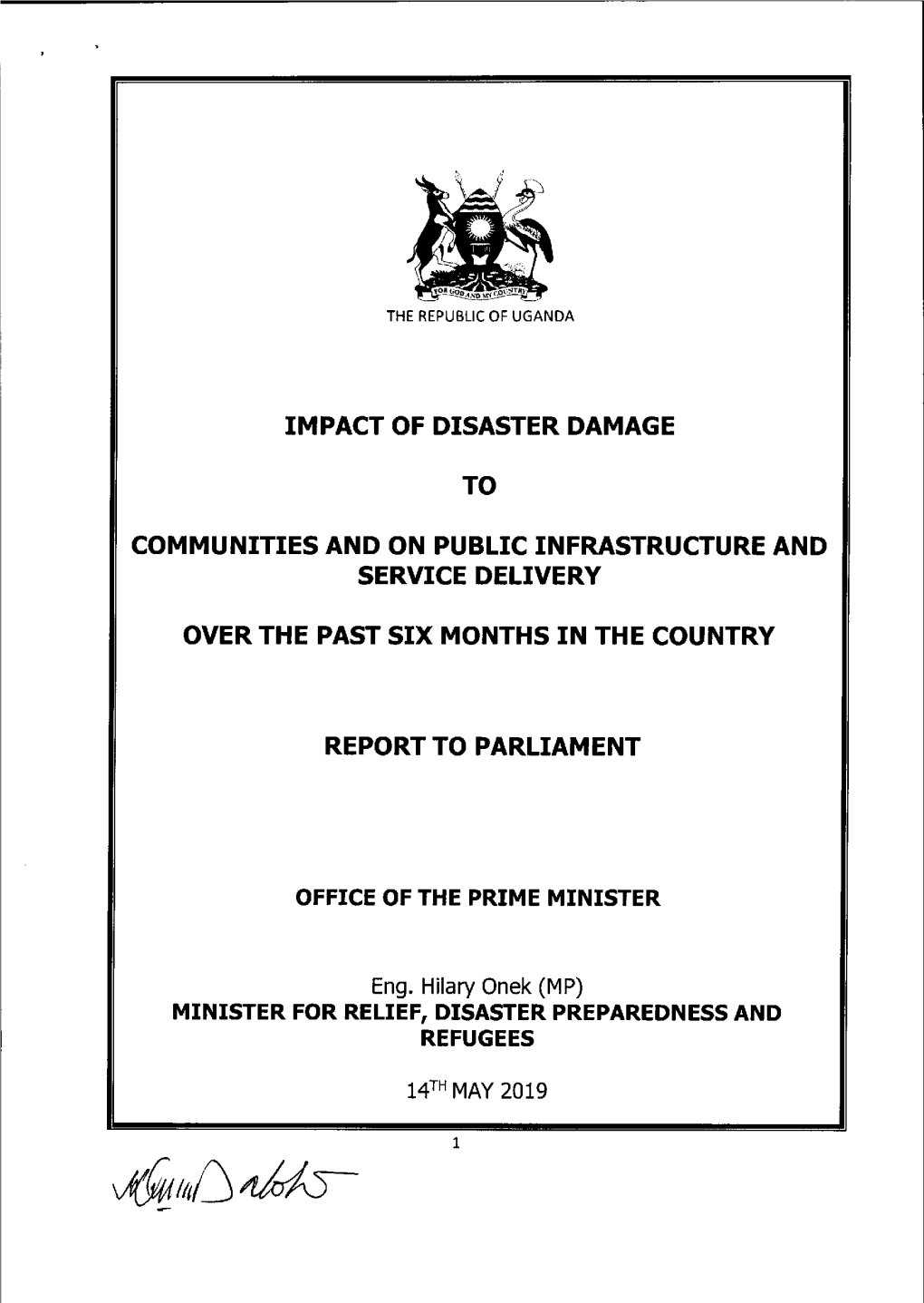 Impact of Disaster Damage to Communities and on Public