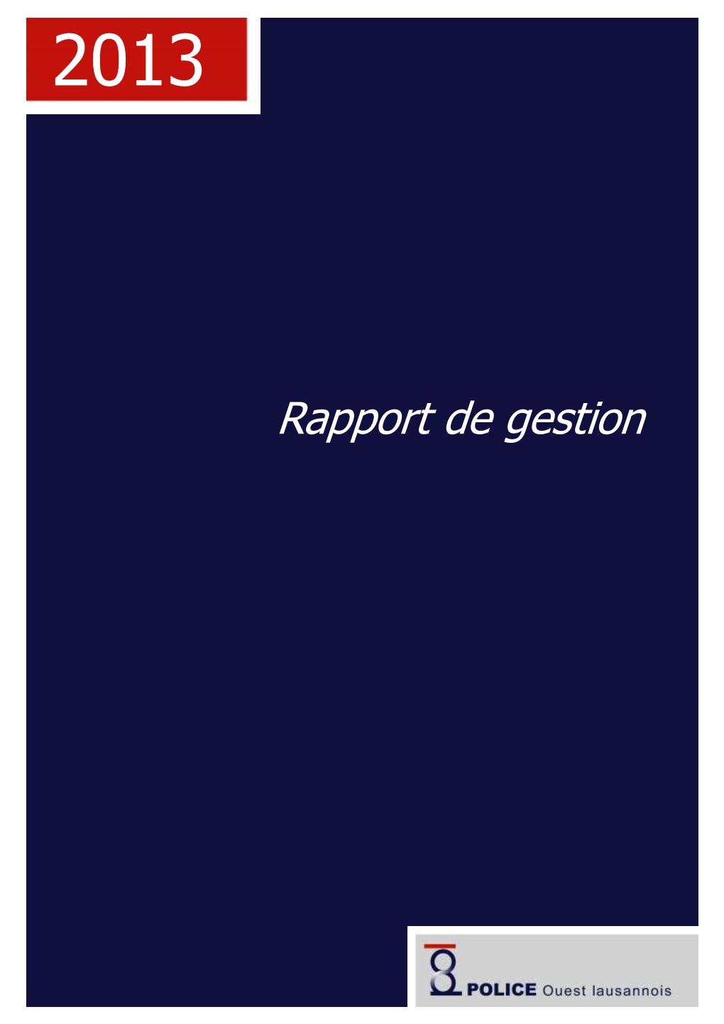 Rapport De Gestion