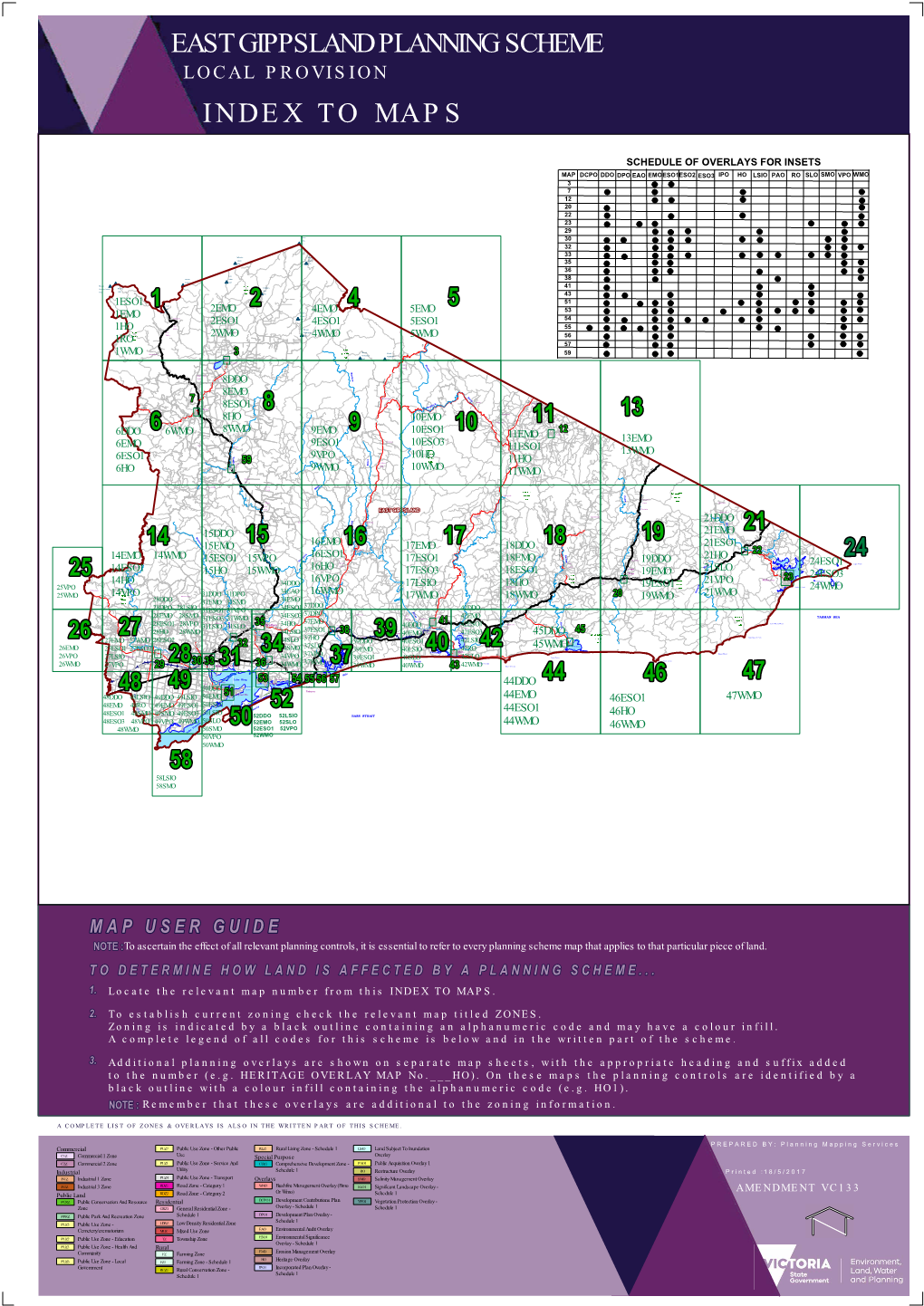 East Gippsland Planning Scheme I N D E X T O M A