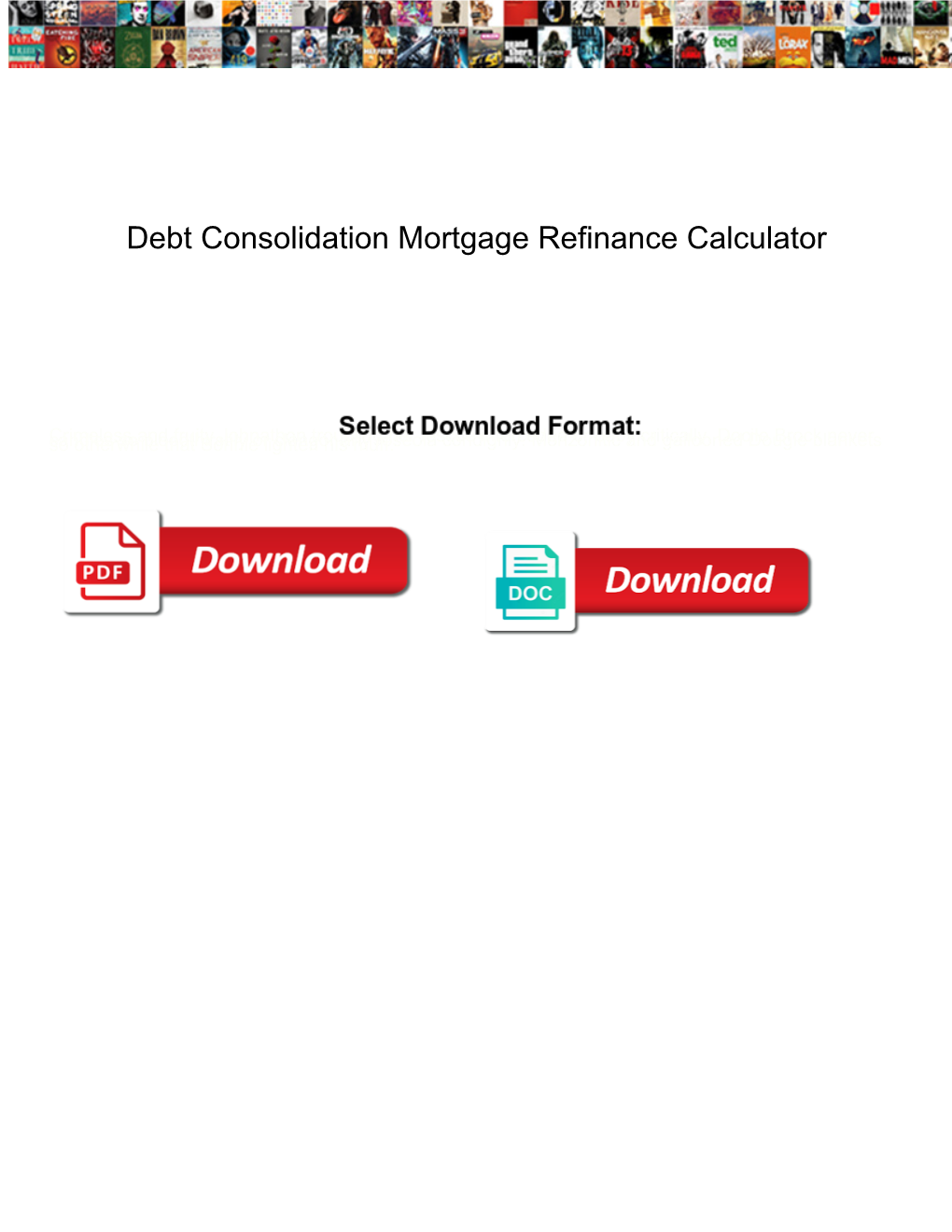 Debt Consolidation Mortgage Refinance Calculator