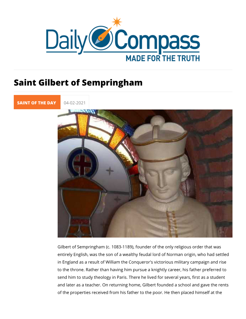 Saint Gilbert of Sempringham