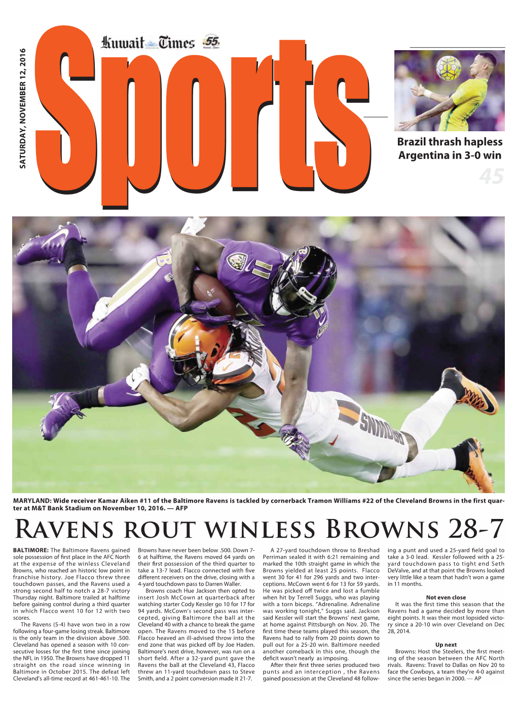 Ravens Rout Winless Browns 28-7