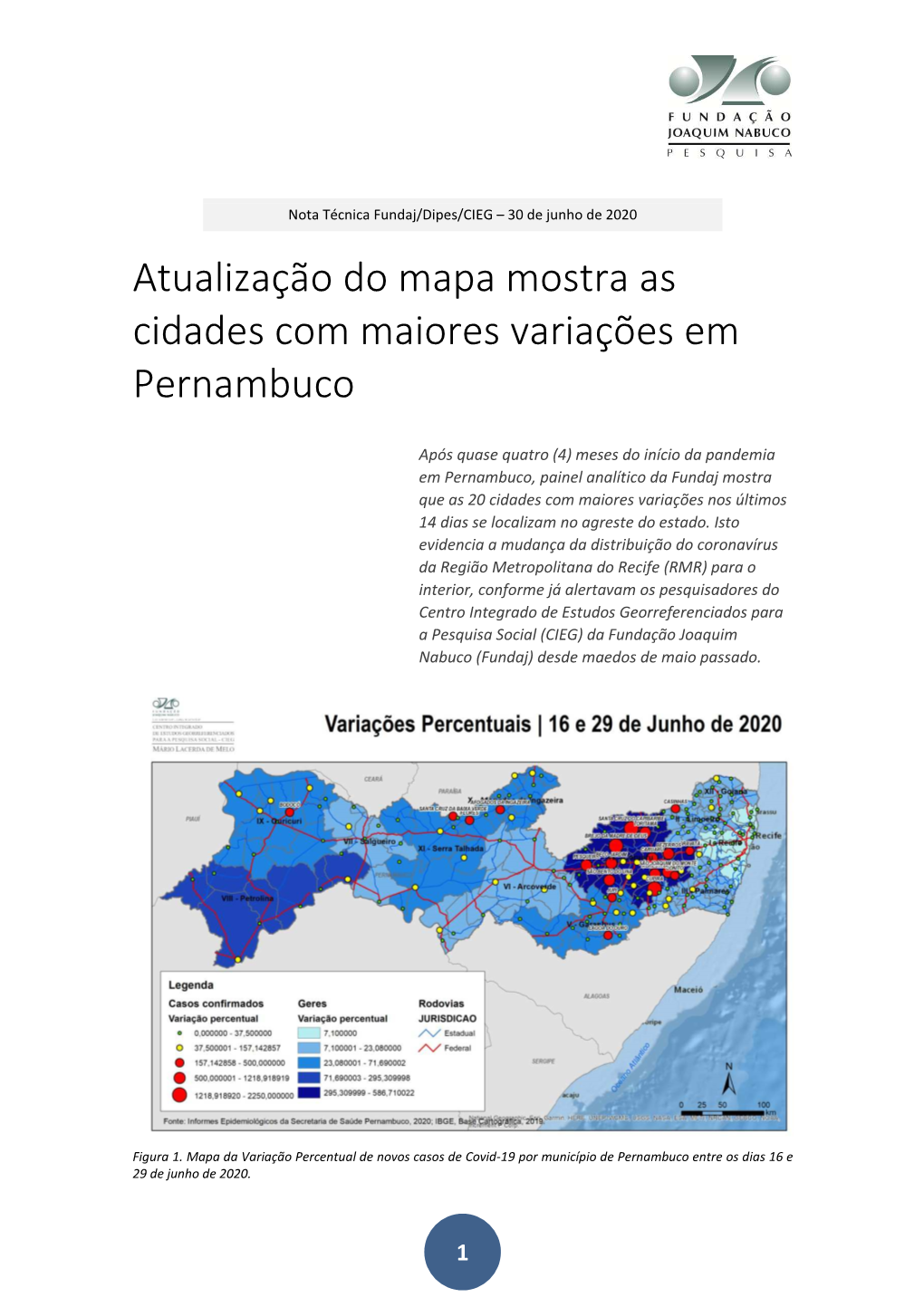 Atualização Do Mapa Mostra As Cidades Com Maiores Variações Em Pernambuco