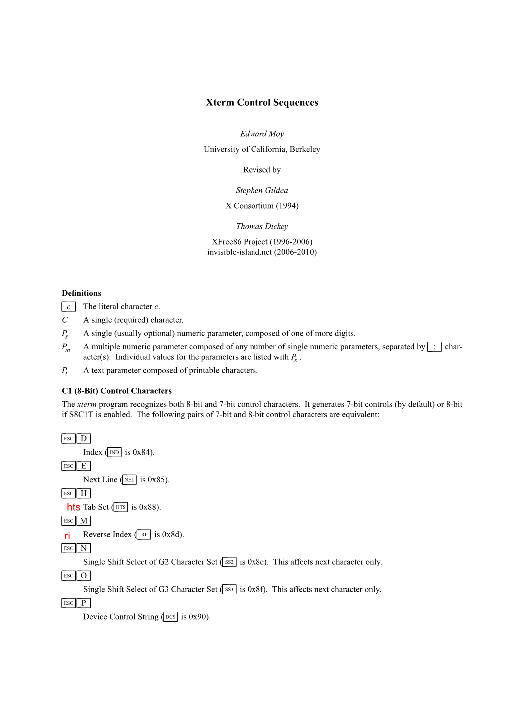 Xterm Control Sequences Ri