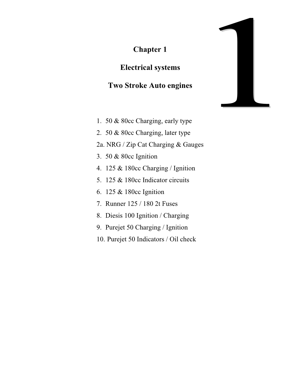 Chapter 1 Electrical Systems Two Stroke Auto Engines