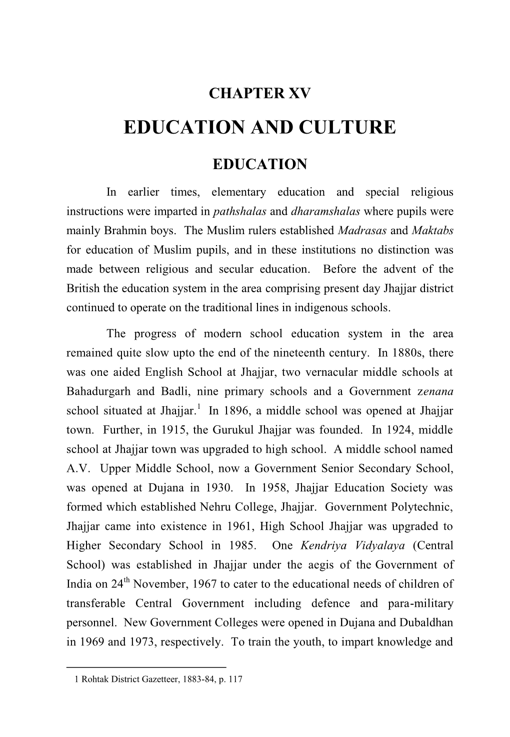 Education and Culture