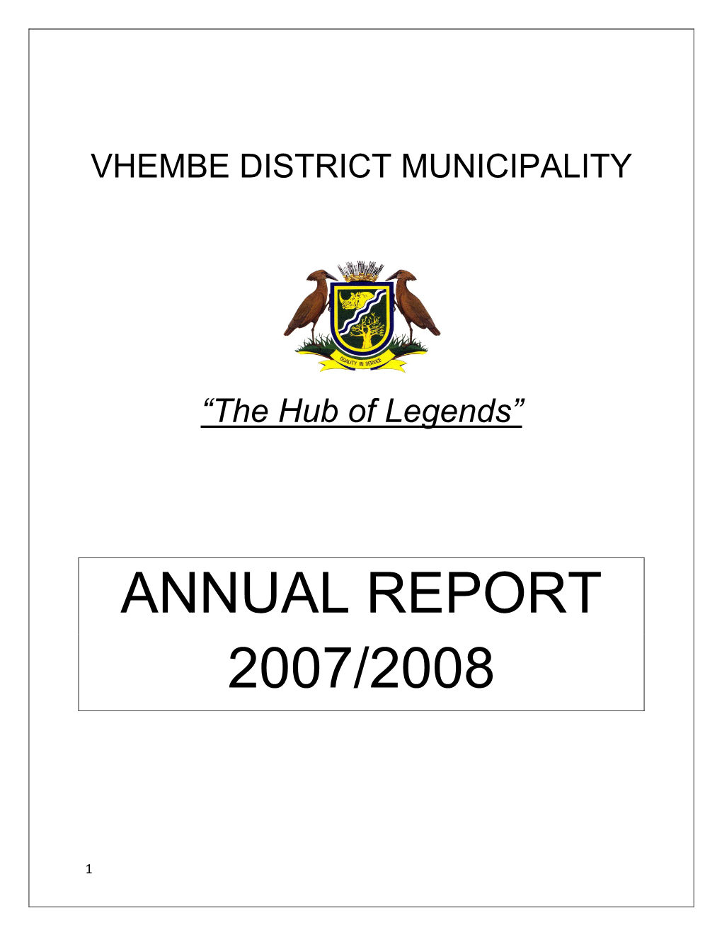 DC34 Vhembe Annual Report 2007-08