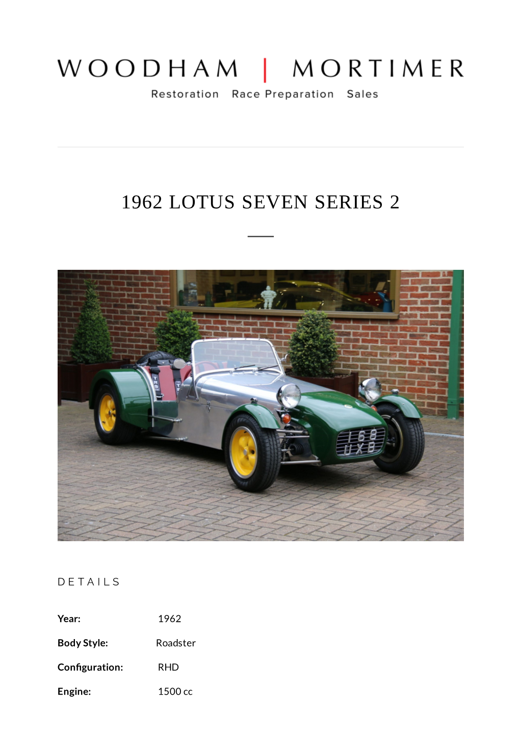 1962 Lotus Seven Series 2