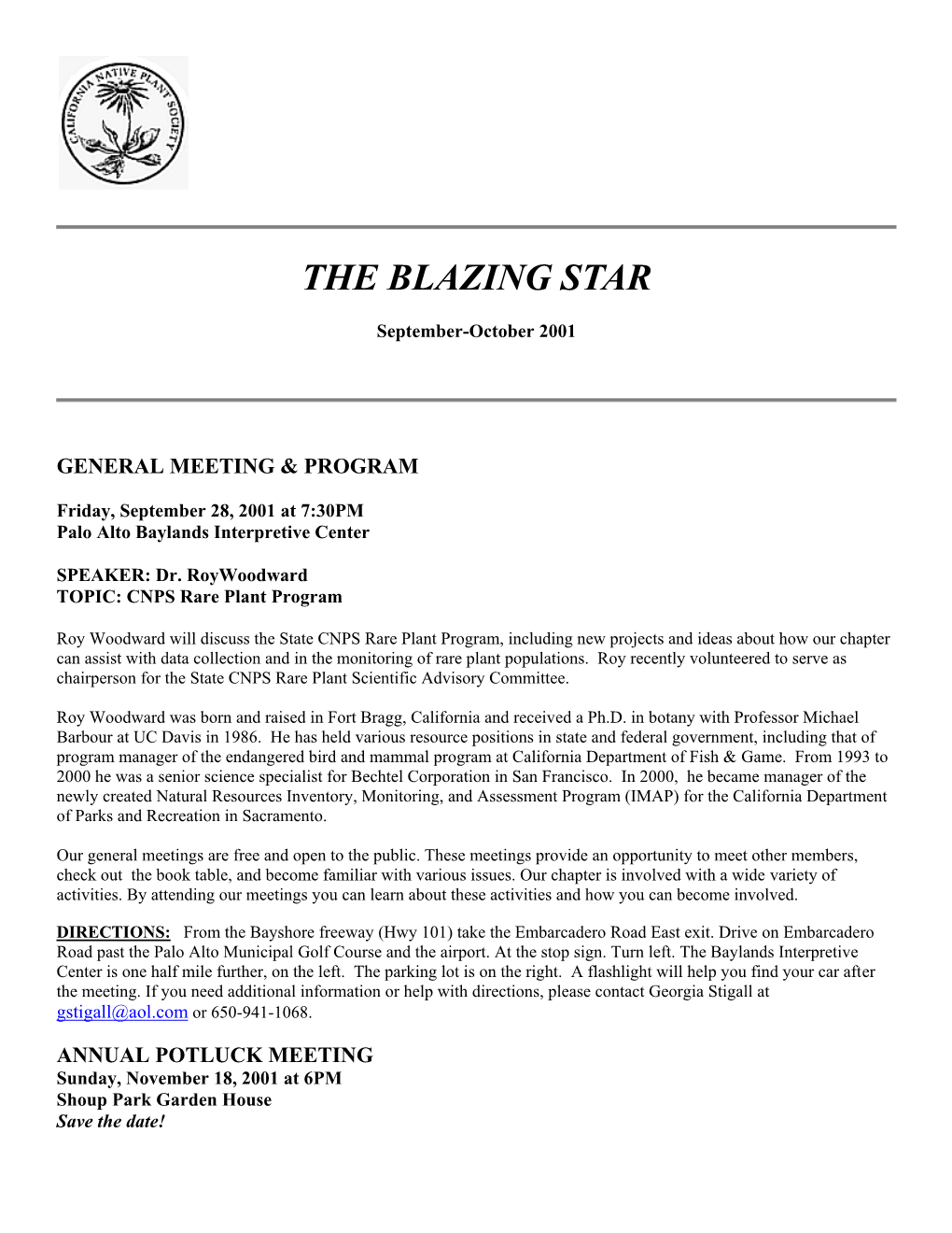 General Meeting & Program