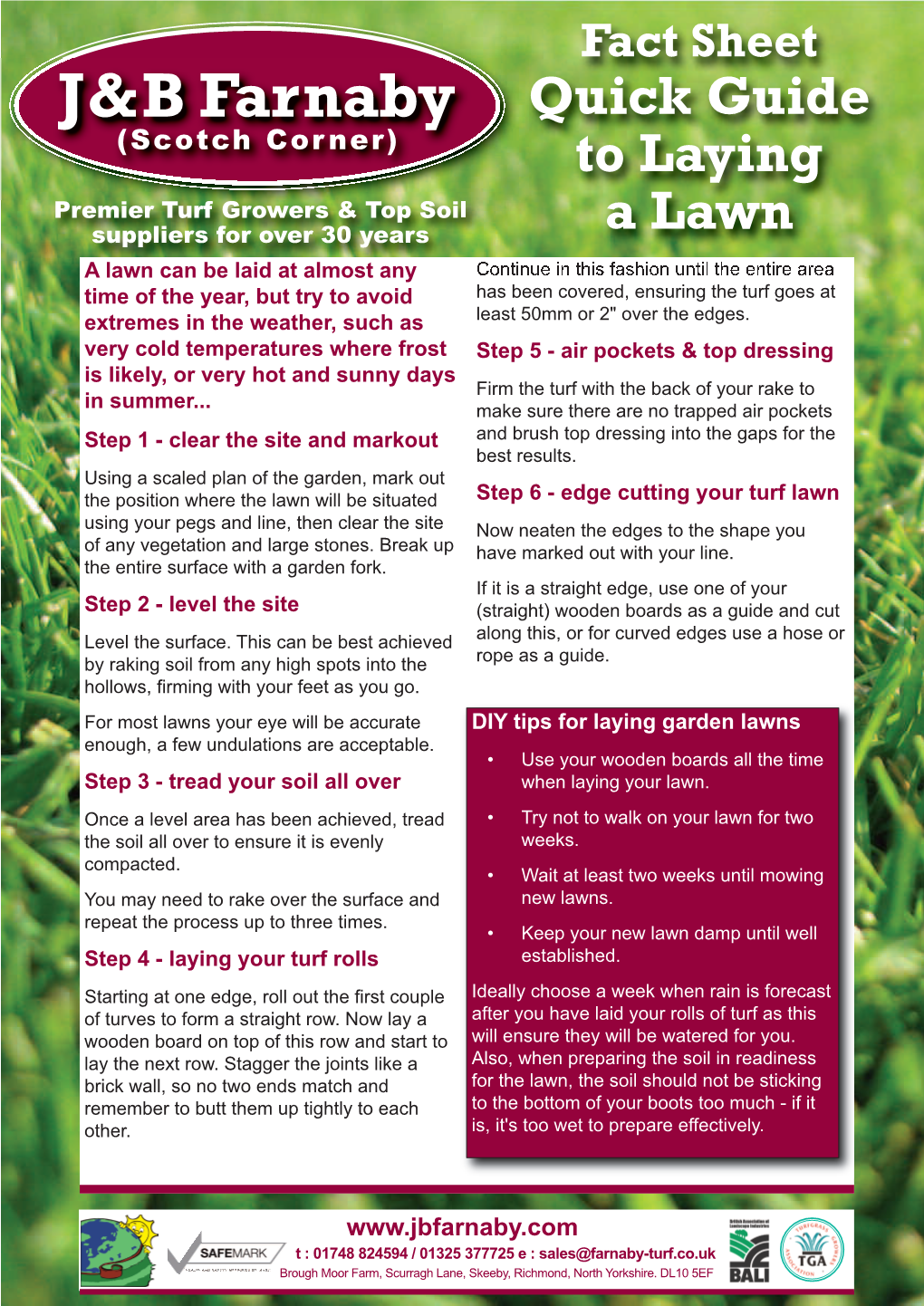 Quick Guide to Laying a Lawn
