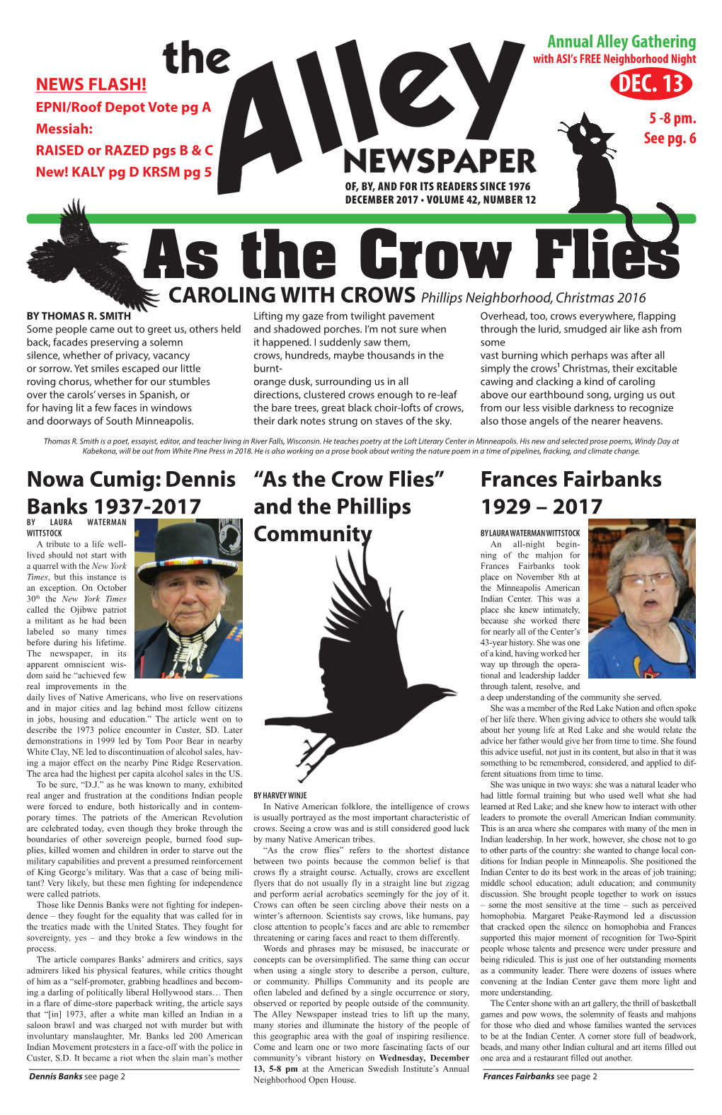 As the Crow Flies CAROLING with CROWS Phillips Neighborhood, Christmas 2016 by THOMAS R