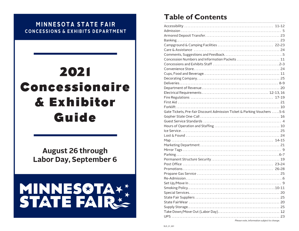 2021 Concessionaire & Exhibitor Guide