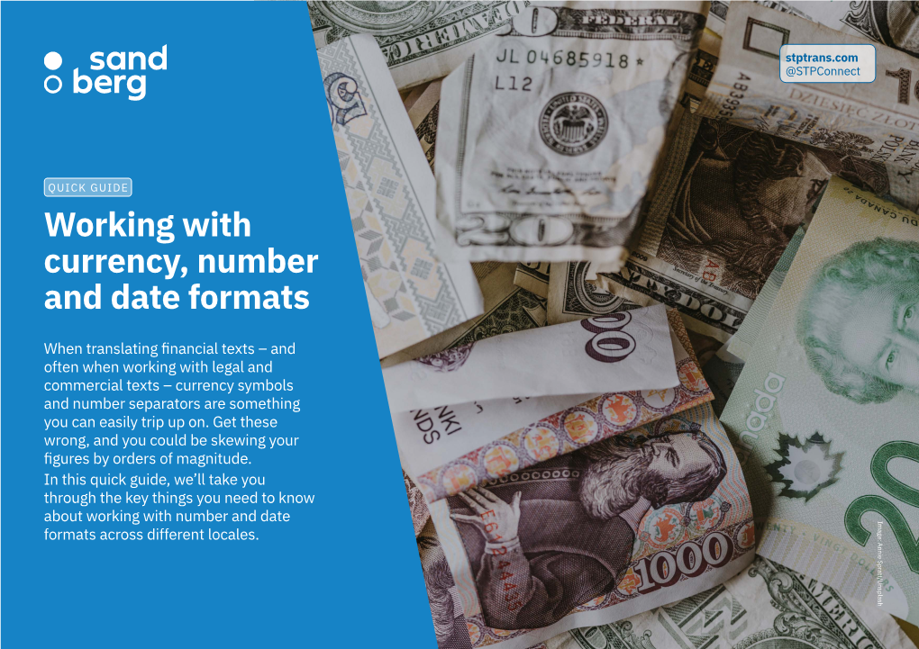 Working with Currency, Number and Date Formats