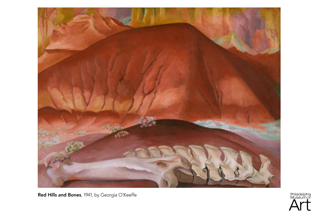 Red Hills and Bones, 1941, by Georgia O'keeffe