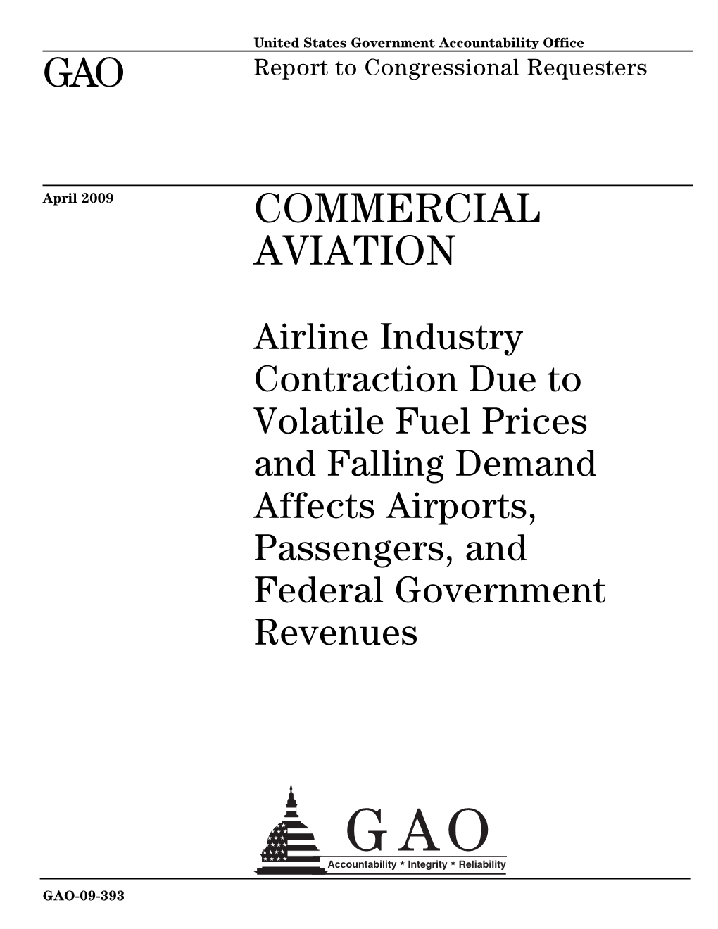 GAO-09-393 Commercial Aviation