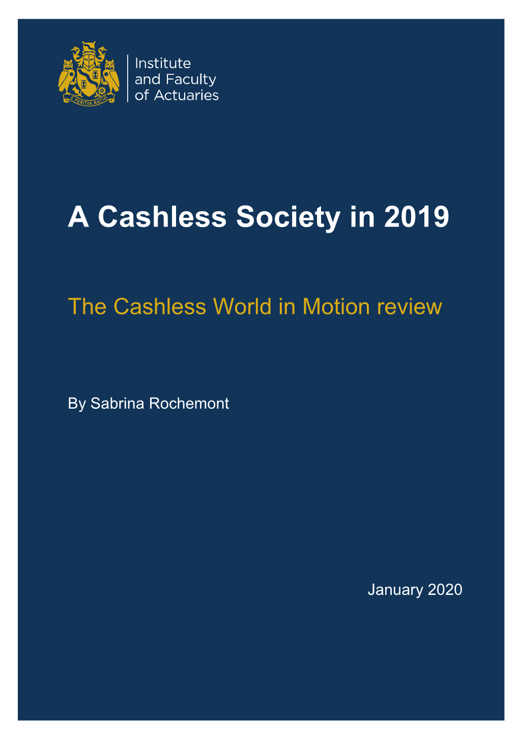 A Cashless Society in 2019