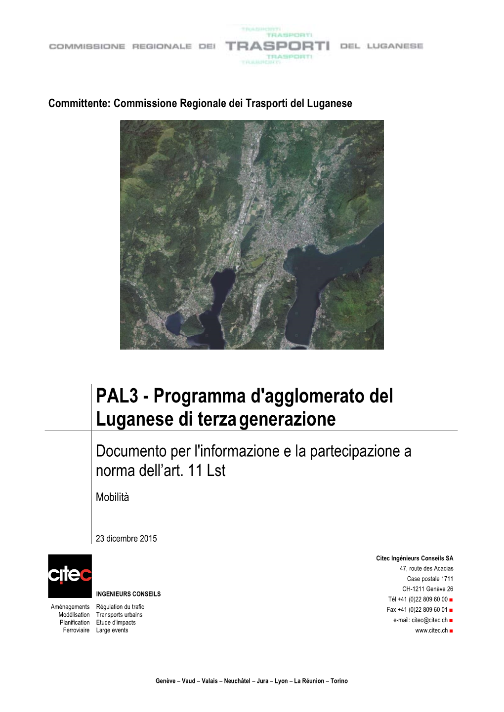 PAL3 - Programma D'agglomerato Del Luganese Di Terza Generazione