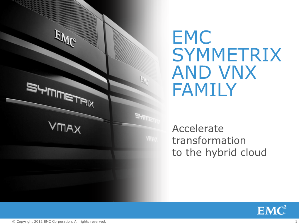 Emc Symmetrix Vmax Family