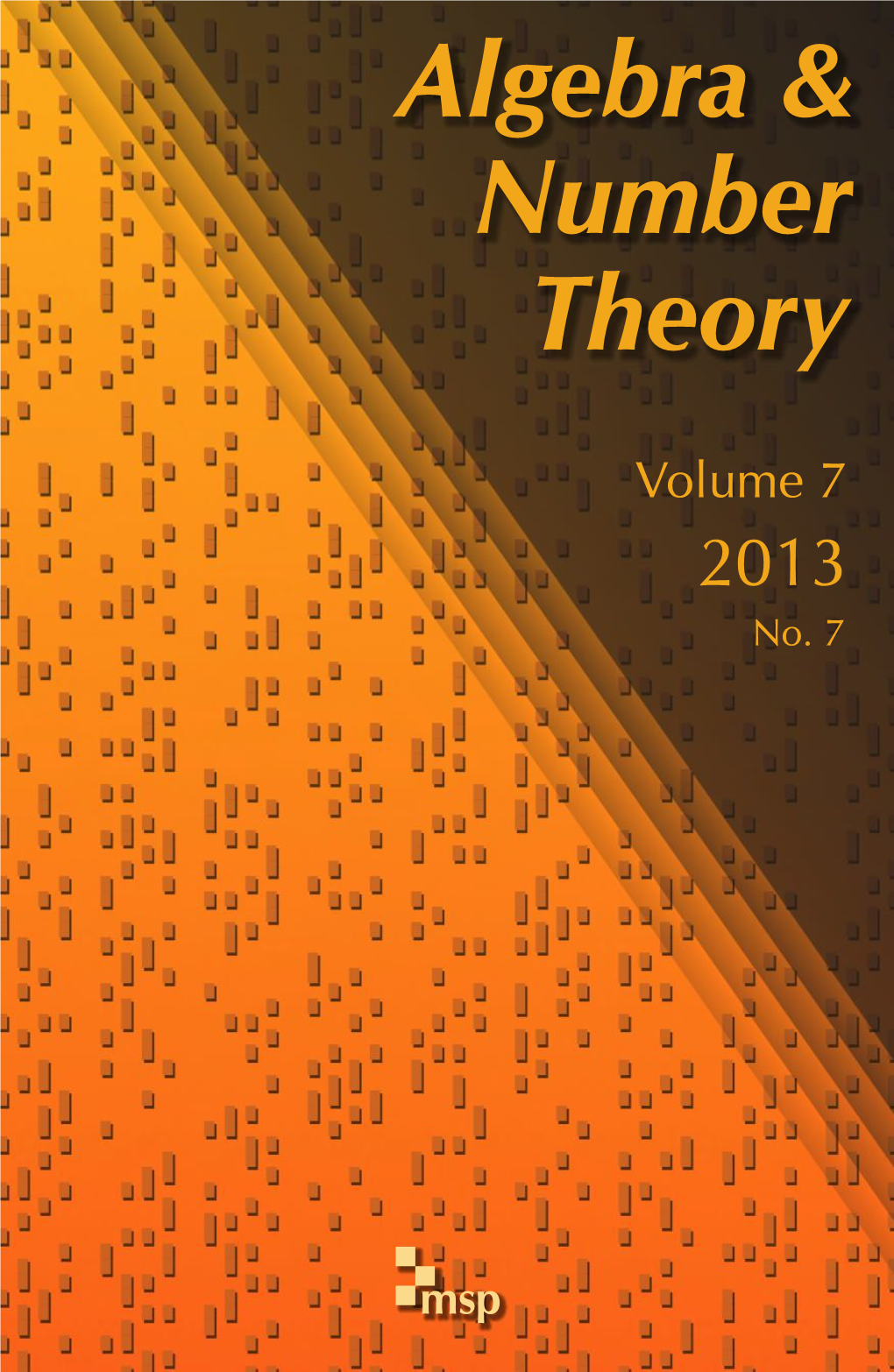 Algebra & Number Theory Vol. 7 (2013)