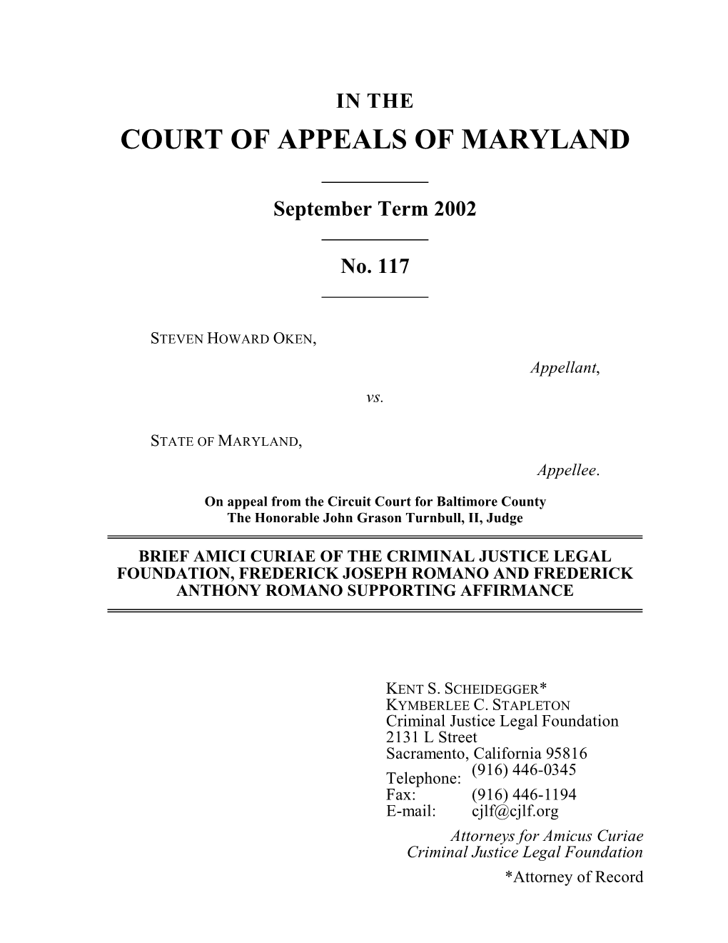 Court of Appeals of Maryland