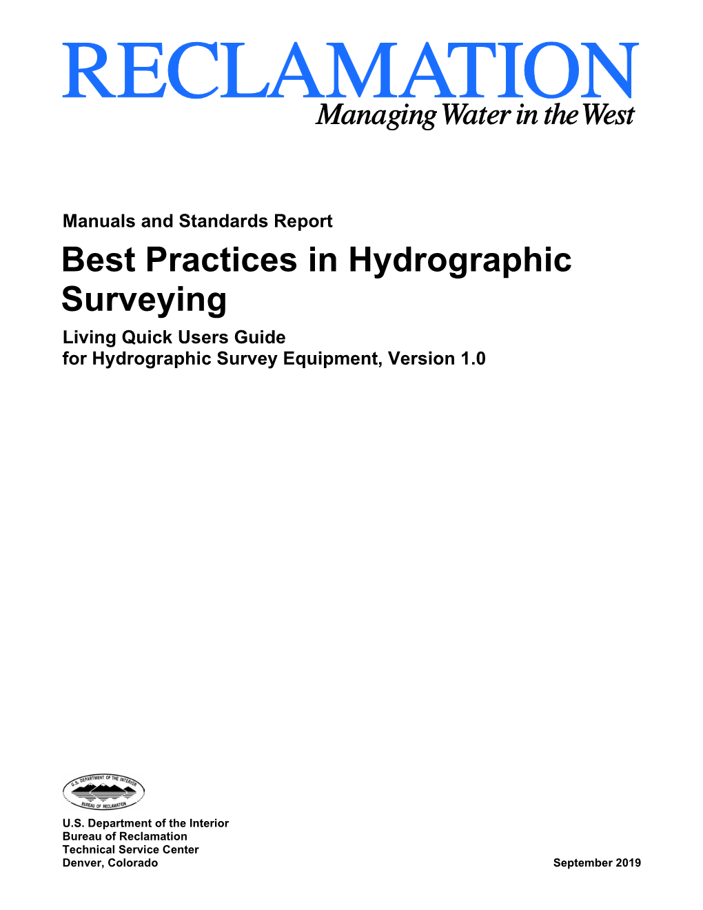 Best Practices in Hydrographic Surveying