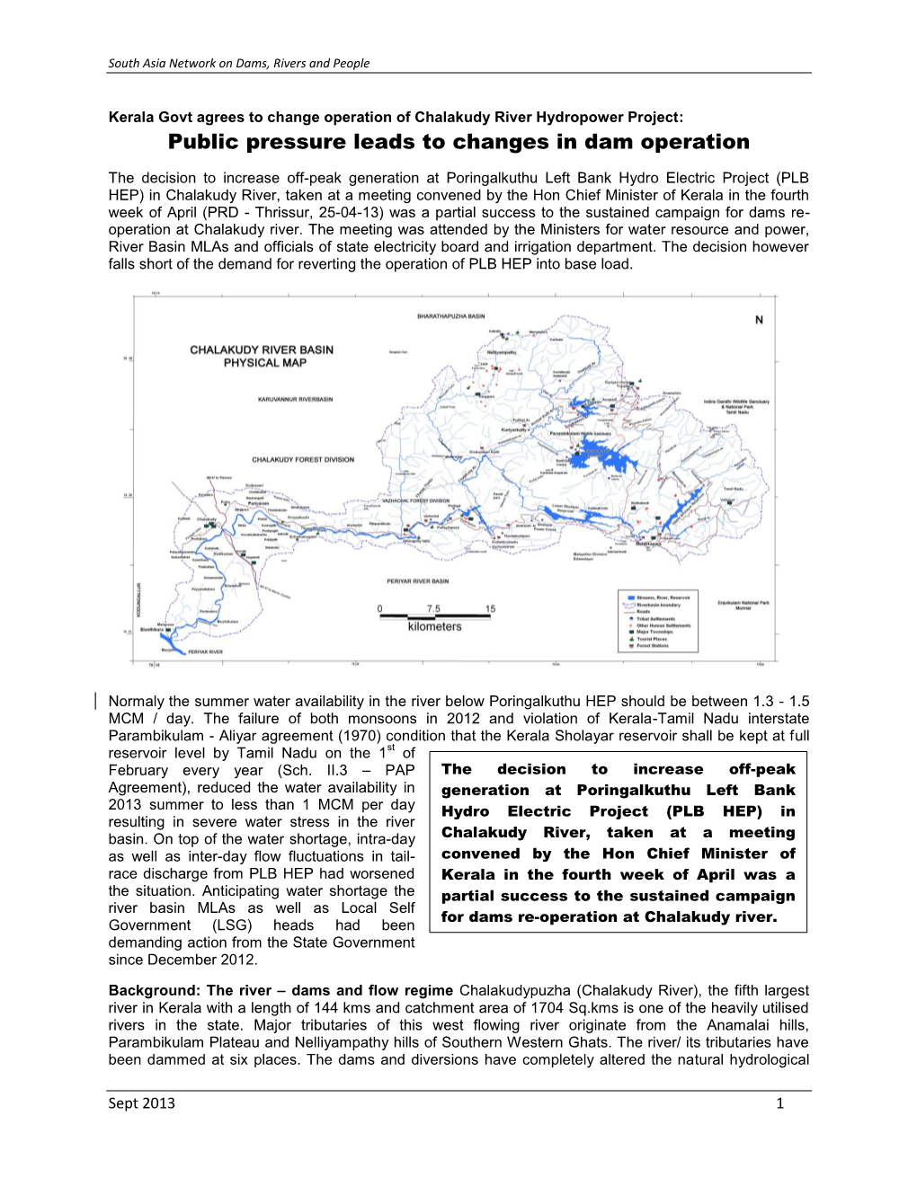 Public Pressure Leads to Changes in Dam Operation