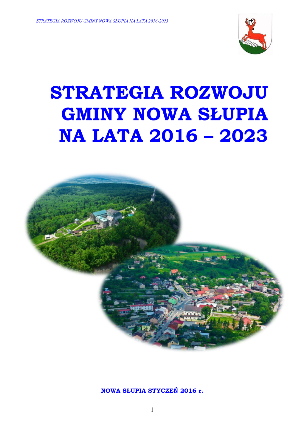 Strategia Rozwoju Gminy Nowa Słupia Na Lata 2016-2023