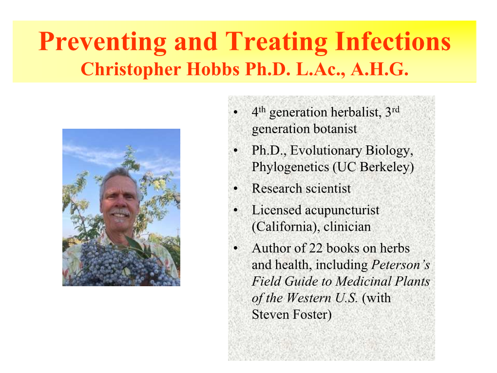 Treating Infections with Herbs