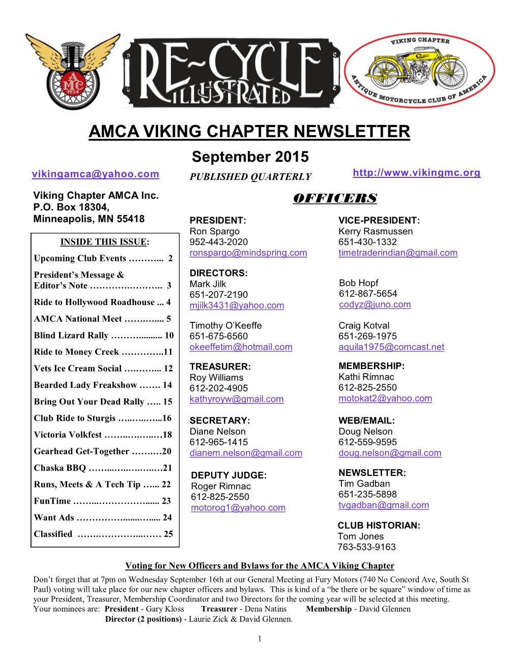 Re-Cycle September 2015