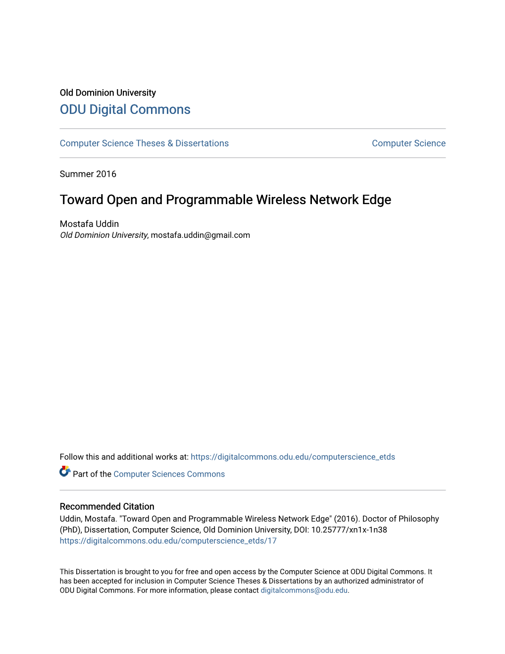 Toward Open and Programmable Wireless Network Edge