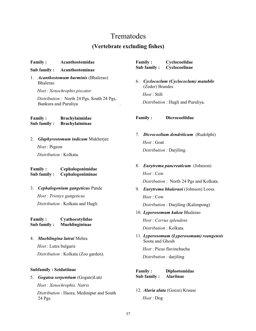 Vertebrate Excluding Fishes