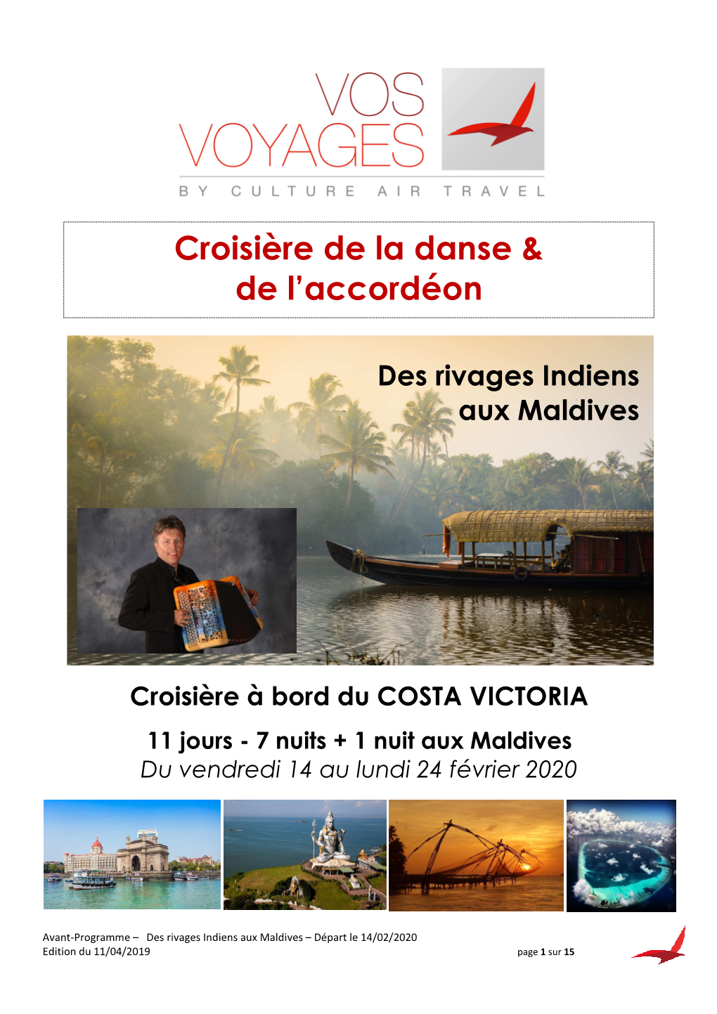 Croisiere Costa Inde
