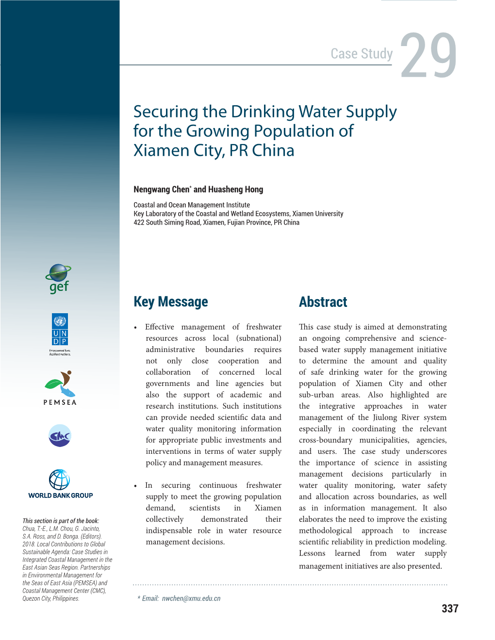 Securing the Drinking Water Supply for the Growing Population Of