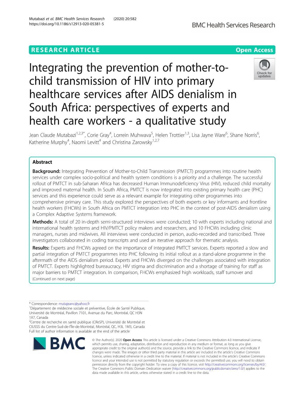 Integrating the Prevention of Mother-To-Child Transmission of HIV