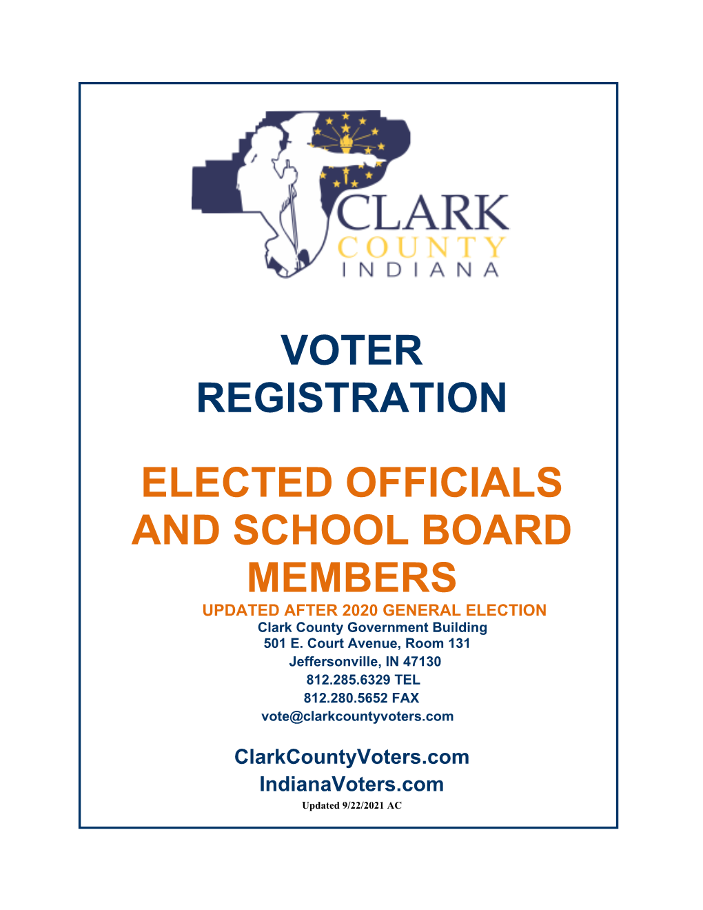 ELECTED OFFICIALS and SCHOOL BOARD MEMBERS UPDATED AFTER 2020 GENERAL ELECTION Clark County Government Building 501 E