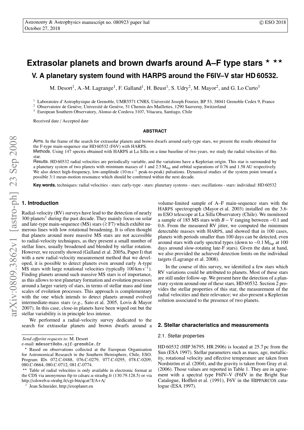 Extrasolar Planets and Brown Dwarfs Around AF Type Stars V. a Planetary